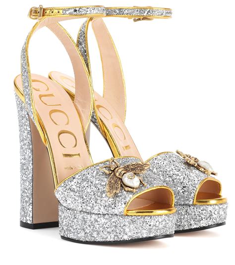 gucci glitter heels|colorful Gucci shoes.